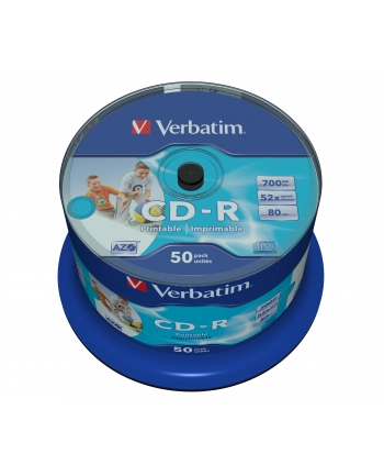 CD-R VERBATIM AZO 700MB 52X WIDE PRINT SP 50SZT