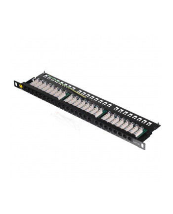 Netrack patchpanel 19'' 24-porty kat. 5e UTP LSA, 0,5U z półką