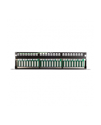 Netrack patchpanel 19'' 24-porty kat. 6 FTP LSA, 0,5U z półką