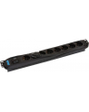 Triton Listwa zasilająca/przeciwprzepięciowa 19  RAB-PD-X08-A1 (8 gniazd w standardzie DIN  max. 16 A  przewód 3 x 1 5 mm o długości 2 m  wtyk DIN49441 16 A  kolor czarny RAL 9005   wskaźnik zasilania LED   ochrona przeciwprzepięciowa – warystor) - nr 8