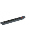 Triton Listwa zasilająca/przeciwprzepięciowa 19  RAB-PD-X12-A1 (7 gniazd w standardzie DIN  max. 16 A  przewód 3 x 1 5 mm o długości 2 m  wtyk DIN49441 16 A  kolor czarny RAL 9005   podświetlany wyłącznik główny z plastikową osłoną   ochrona przeciwp - nr 11