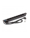 Triton Listwa zasilająca 19  RAB-PD-X01-A1 (8 gniazd w standardzie ČSN  max. 16 A  przewód 3 x 1 5 mm o długości 2 m  wtyk DIN49441 16 A  kolor czarny RAL 9005) - nr 1