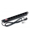 Triton Listwa zasilająca 19  RAB-PD-X04-A1 (8 gniazd w standardzie DIN  max. 16 A  przewód 3 x 1 5 mm o długości 2 m  wtyk DIN49441 16 A  kolor czarny RAL 9005  podświetlany wyłącznik główny z plastikową osłoną) - nr 5