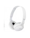 Sony Słuchawki nauszne składane ZX białe  AP ( z mikrofonem) - nr 2