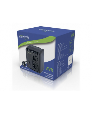 Stabilizator napięcia AVR, LED 230V, 500VA, 2 x Schuko OUT