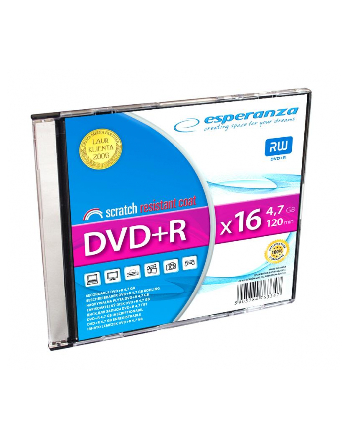 DVD+R ESPERANZA [ slim jewel case 1 | 4.7GB | 16x ] główny