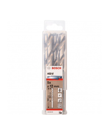 WIERTŁO DO METALU 12,0mm NWKa HSS-G STANDARD DIN 338 BOSCH