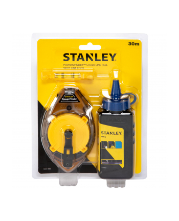 LINKA TRASERSKA 30m + KREDA 115g + POZIOMNICA SZNURKOWA POWERWINDER STANLEY