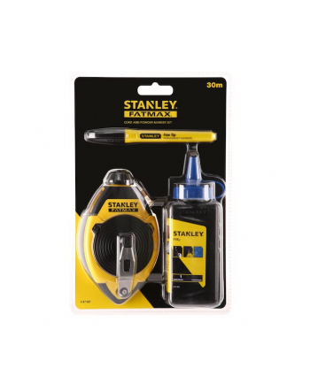 LINKA TRASERSKA 30m + KREDA 115g + POZIOMNICA SZNURKOWA FATMAX STANLEY