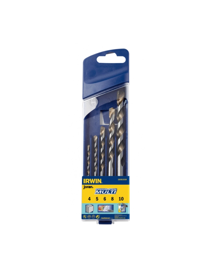 ZESTAW WIERTEŁ WIELOZADANIOWYCH 5szt. 4-10mm CORDLESS IRWIN główny