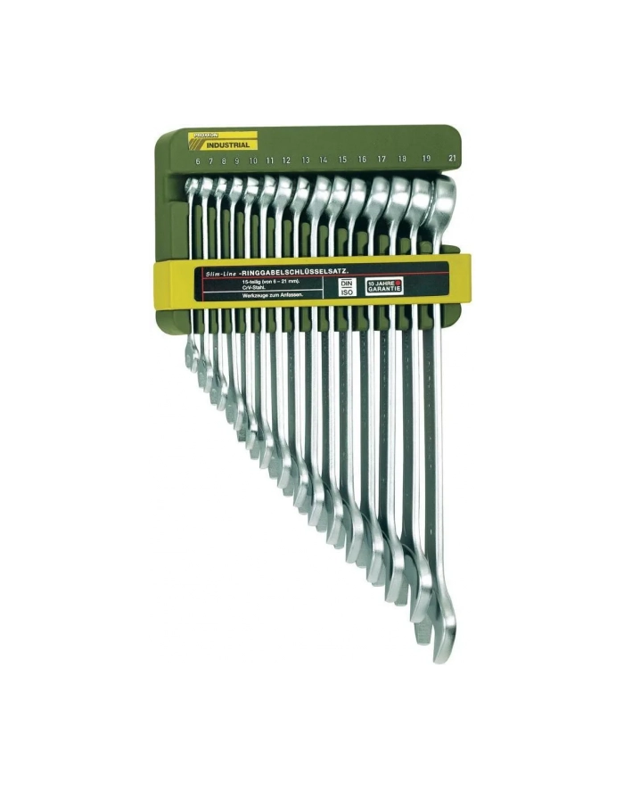 KLUCZE PŁASKO-OCZKOWE 15cz.   6-21mm SLIM-LINE PROXXON główny