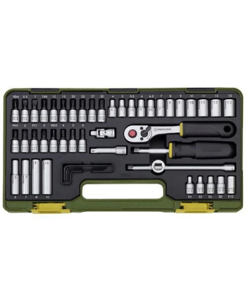 NASADKI DO MECHANIKI PRECYZYJNEJ Z GRZECHOTKĄ  S1/4 zestaw  49cz.  PROXXON