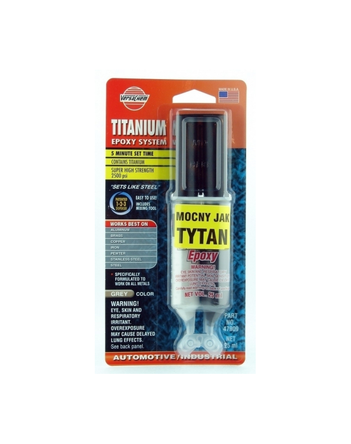 TITANIUM 25ml KLEJ DO METALU 2-składnikowy z tytanem główny