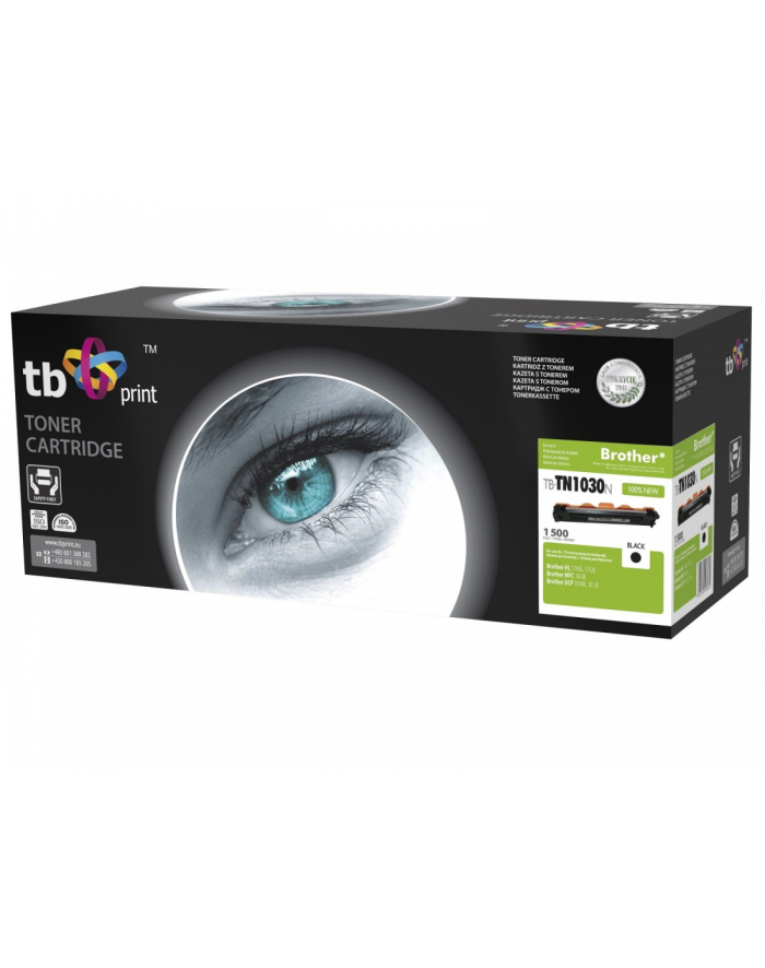 Toner do Brother TN1030 BK 100% nowy TB-TN1030N główny