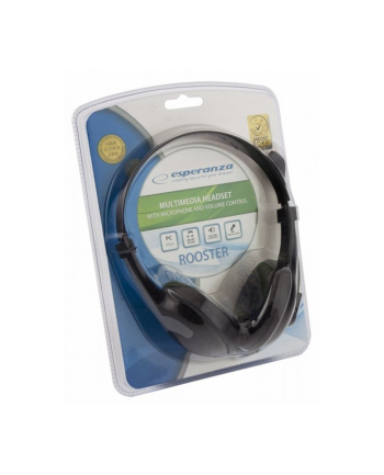 ESPERANZA Słuchawki Stereo z Mikrofonem i Regulacją Głośności EH158K