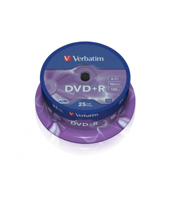 DVD+R VERBATIM AZO 4.7GB 16X MATT SILVER SP 25SZT nr 2