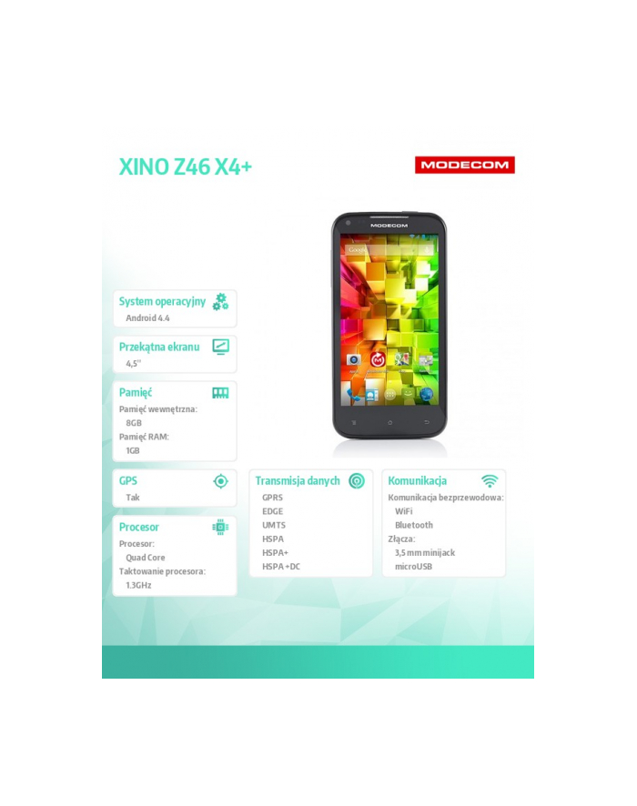 MODECOM SMARTPHONE XINO Z46 X4 + BLACK główny