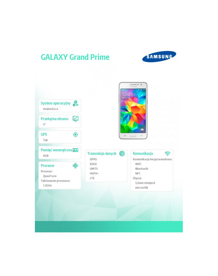 SAMSUNG GALAXY GRAND PRIME G530FZ WHITE główny