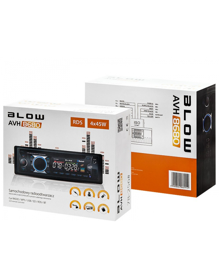 RADIO AVH-8680 MP3 + PILOT + BT główny