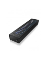 RaidSonic Icy Box Hub 10x USB 3.0 z portem ładującym USB, Czarny - nr 11