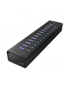 RaidSonic Icy Box Hub 10x USB 3.0 z portem ładującym USB, Czarny - nr 23