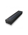 RaidSonic Icy Box Hub 10x USB 3.0 z portem ładującym USB, Czarny - nr 29