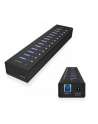 RaidSonic Icy Box Hub 10x USB 3.0 z portem ładującym USB, Czarny - nr 2