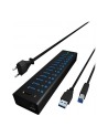 RaidSonic Icy Box Hub 10x USB 3.0 z portem ładującym USB, Czarny - nr 39