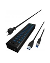 RaidSonic Icy Box Hub 10x USB 3.0 z portem ładującym USB, Czarny - nr 41