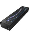 RaidSonic Icy Box Hub 10x USB 3.0 z portem ładującym USB, Czarny - nr 44