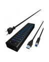 RaidSonic Icy Box Hub 10x USB 3.0 z portem ładującym USB, Czarny - nr 45