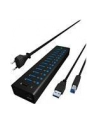 RaidSonic Icy Box Hub 10x USB 3.0 z portem ładującym USB, Czarny - nr 46