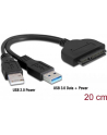 Delock adapter/konwerter SATA 6 Gb/s 22 pin > USB 3.0-AM + USB 2.0-AM - nr 18