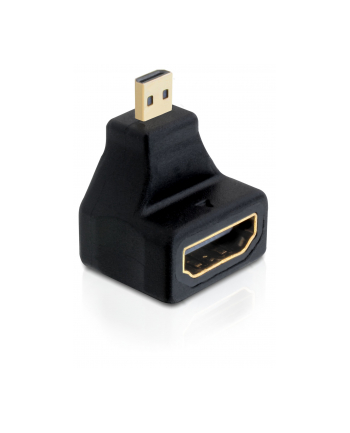 Delock adapter HDMI-D micro (M) 19pin -> HDMI (F) kątowy