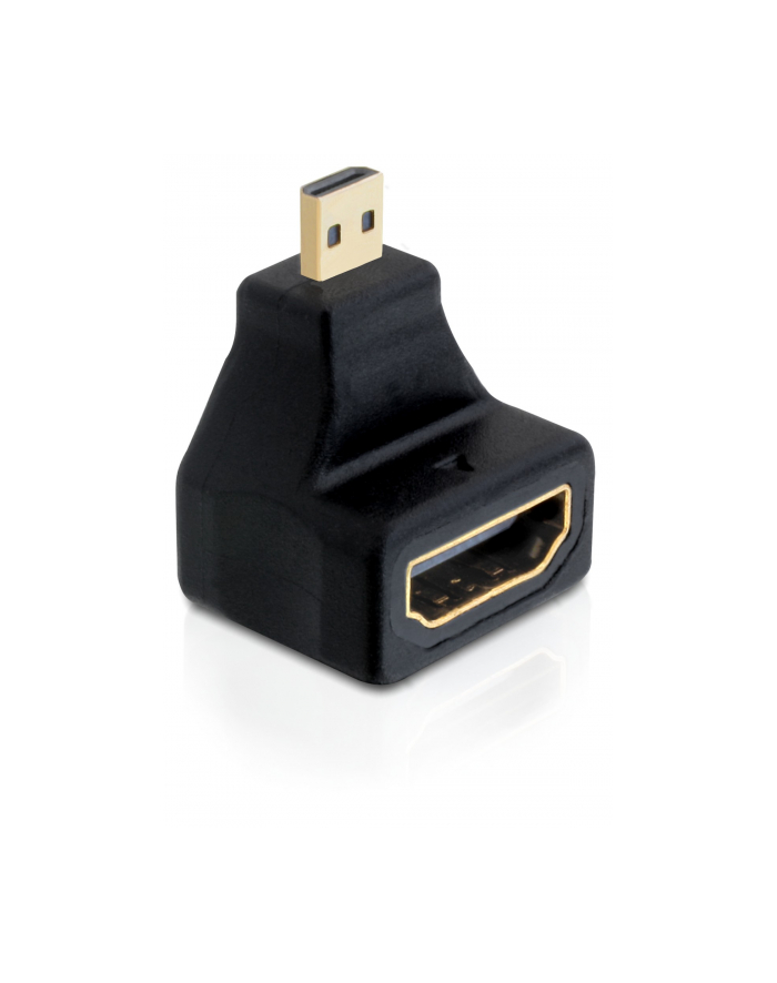 Delock adapter HDMI-D micro (M) 19pin -> HDMI (F) kątowy główny