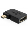 Delock Adapter HDMI-D micro (M) > HDMI (F) kątowy - nr 1
