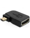 Delock Adapter HDMI-D micro (M) > HDMI (F) kątowy - nr 2