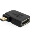 Delock Adapter HDMI-D micro (M) > HDMI (F) kątowy - nr 4