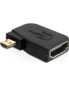 Delock Adapter HDMI-D micro (M) > HDMI (F) kątowy - nr 5