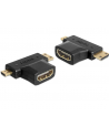 Delock Adapter HDMI (F) -> HDMI-C mini (M) + HDMI-D micro (M) - nr 11