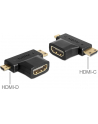 Delock Adapter HDMI (F) -> HDMI-C mini (M) + HDMI-D micro (M) - nr 7