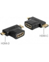 Delock Adapter HDMI (F) -> HDMI-C mini (M) + HDMI-D micro (M) - nr 9