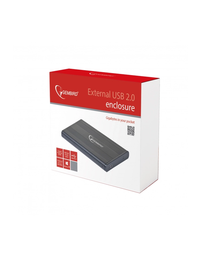 GEMBIRD OBUDOWA 2.5  NA DYSK SATA USB 2.0 CZARNA ALUMINIUM EE2-U2S-5 główny
