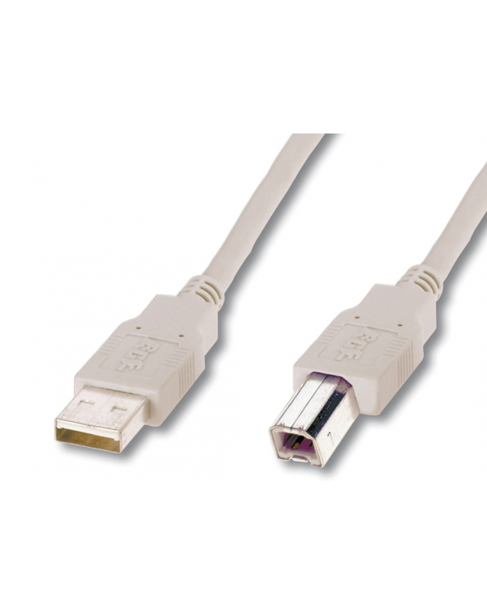 Kabel drukarkowy USB ASSMANN 2.0 A/M - USB B /M 5 m beżowy główny