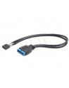 PRZEDŁUŻACZ USB PIN HEADER USB3.0 19pin USB2.0 9pin 30cm GMB - nr 4