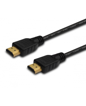 Kabel HDMI CL-37 SAVIO 1m, czarny, złote końcówki, v1.4