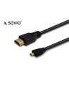 Kabel HDMI - micro HDMI CL-39 SAVIO 1m czarny, złote k. v1.4 - nr 2
