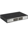 D-LINK DGS-1016D, 16-port UTP 10/100/1000Mbps Auto-sensing, Stand-alone, Unmanaged, 11-inch desktop & rack-mount, 1U, D-link Green technology, EEE+ mode DIP switch, + Rackmount Brackets, Metal case with internal power supply - nr 40