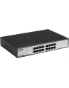 D-LINK DGS-1016D, 16-port UTP 10/100/1000Mbps Auto-sensing, Stand-alone, Unmanaged, 11-inch desktop & rack-mount, 1U, D-link Green technology, EEE+ mode DIP switch, + Rackmount Brackets, Metal case with internal power supply - nr 65