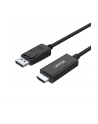 Kabel przejściówka Displayport to HDMI Unitek 1,5m Y-5118CA - nr 4